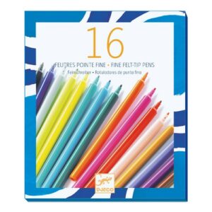 Feutres pointes fines x 16 feutres - Djeco