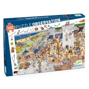 Puzzle observation Le château fort médiéval 100 pièces - Djeco