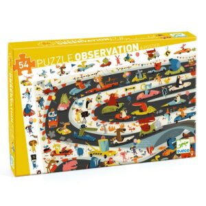 Puzzle observation Le rallye automobile 54 pièces - Djeco
