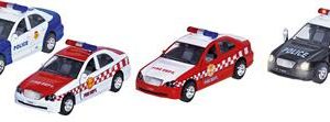 Voiture rétrofriction Police et Pompier 15 cm - Gasoline