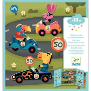 Stickers Repositionnables Les voitures - Dès 18 mois - Djeco