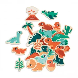 Mallette 24 magnets en bois Dinosaures- Janod