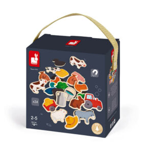 Mallette 24 magnets en bois La Ferme - Janod